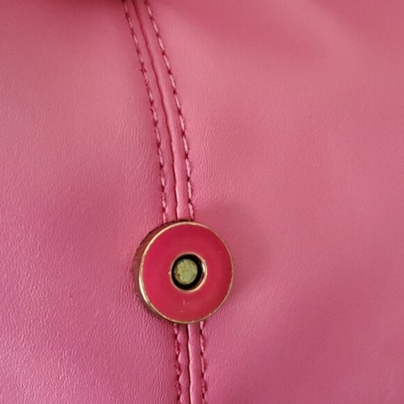 Yoki pink laser cut soft faux leather crossbody bag wristlet clutch - Picture 14 of 16